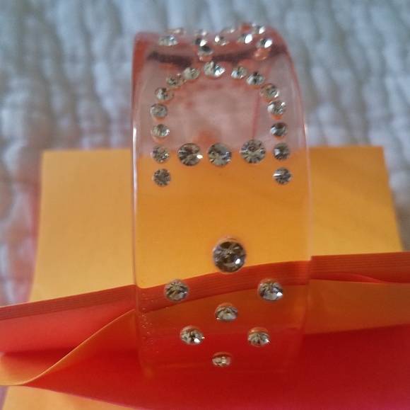 ❤️❤️Genuine DIOR Lucite Cuff Bracelet Swarovski - Picture 3 of 7